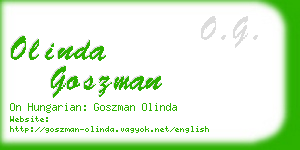 olinda goszman business card